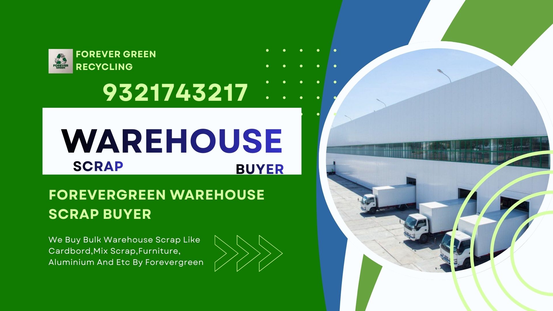 Warehouse Scrap Buyer for Industrial and Commercial Scrap By Forevergreen 
